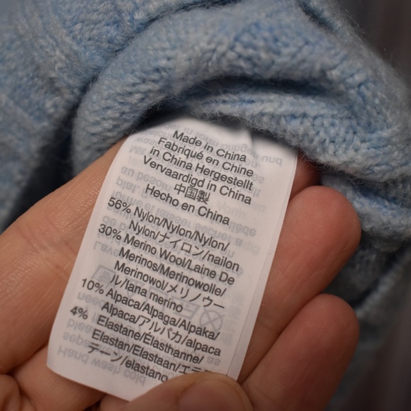 Point Sur J. Crew Mockneck Heather Blue Sweater XL - Picture 5 of 7